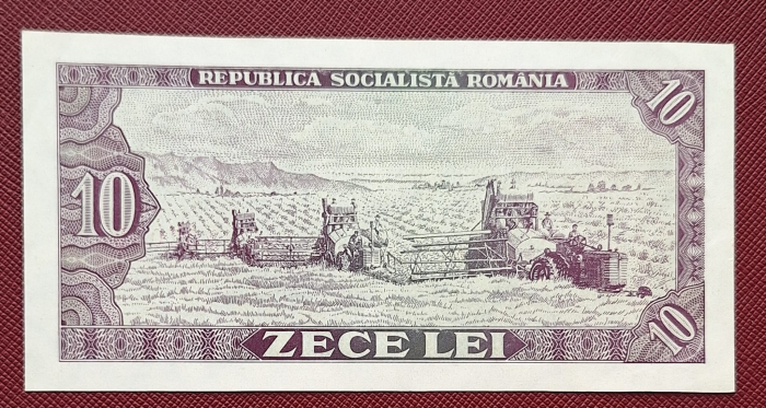 Romania 10 LEI 1966, seria E.0325/797059, UNC- [2]