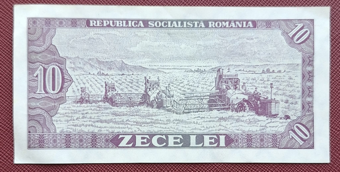 Romania 10 LEI 1966, seria E.0338/927199, circulata [2]