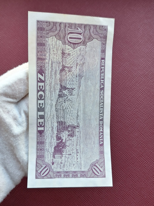 Romania 10 LEI 1966, seria E.0338/927199, circulata [7]