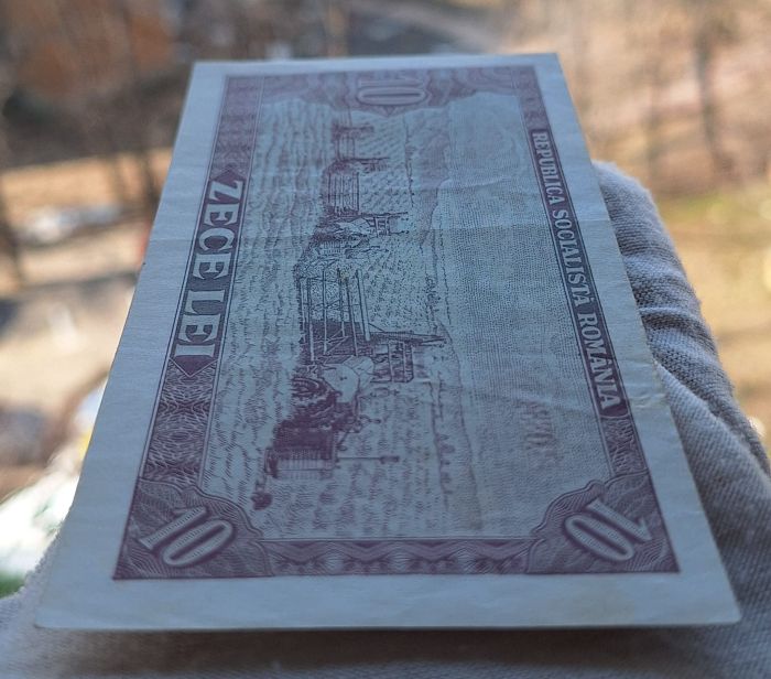 Romania 10 LEI 1966, seria B.0334/458197, circulata [5]