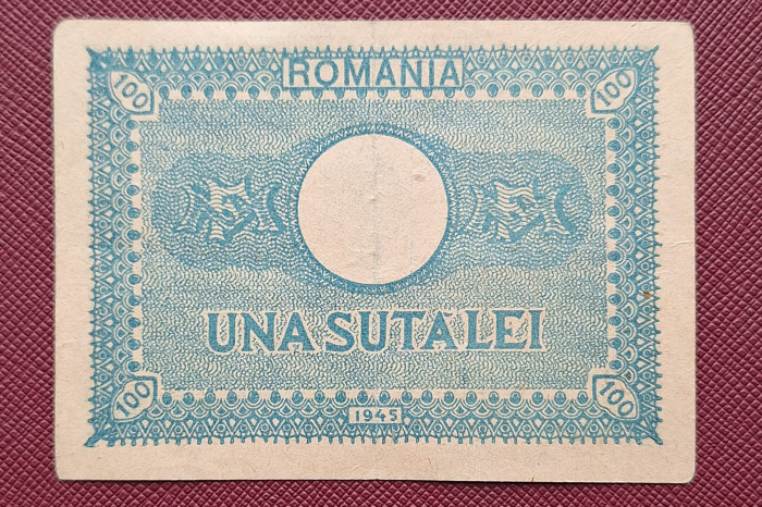 Romania 100 Lei 1945, Regele Mihai, circulata [2]