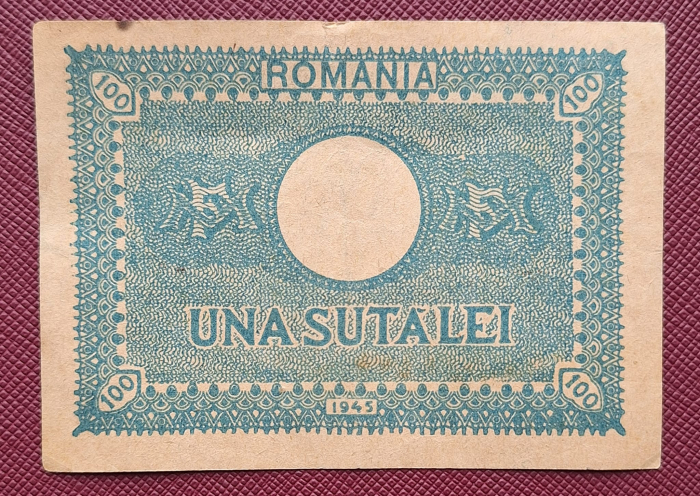 Romania 100 Lei 1945, Regele Mihai, circulata [2]