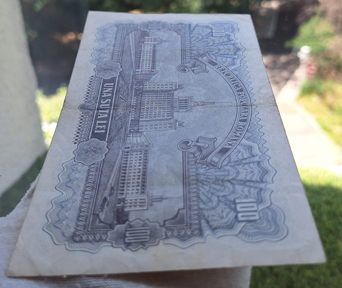Romania 100 lei 1952, seria a 18/ 817322, stare foarte buna [5]