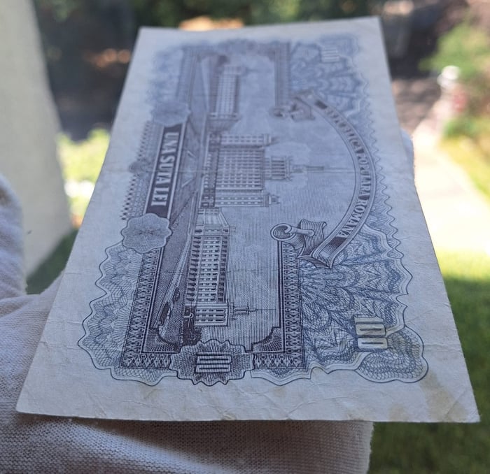 Romania 100 lei 1952, seria r19/ 679450, stare buna [6]