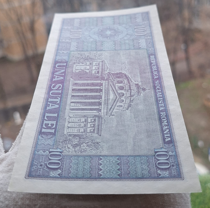 Romania 100 lei 1966, seria A.0238/272024, necirculata [5]