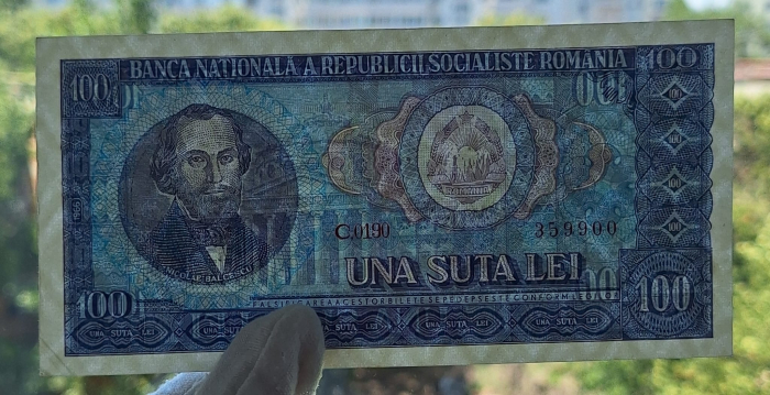 Romania 100 lei 1966, seria C.0190/359900, UNC- [3]
