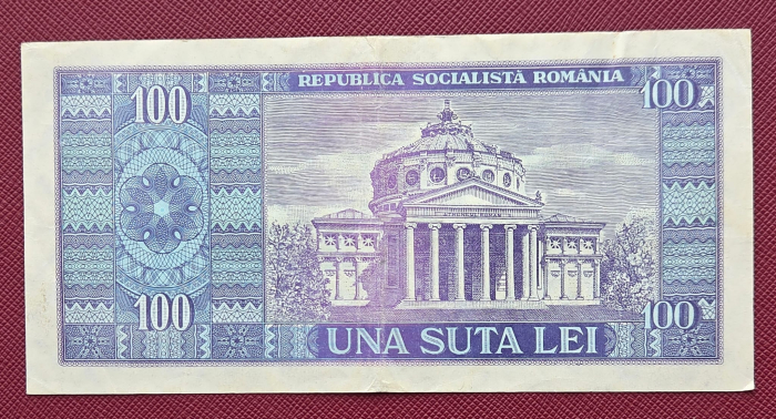 Romania 100 lei 1966, seria D.0187/188530, circulata [2]