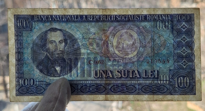 Romania 100 lei 1966, seria C.0052/219588, circulata [3]