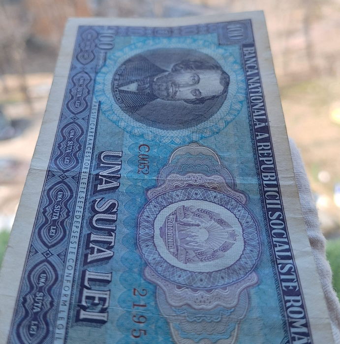 Romania 100 lei 1966, seria C.0052/219588, circulata [7]