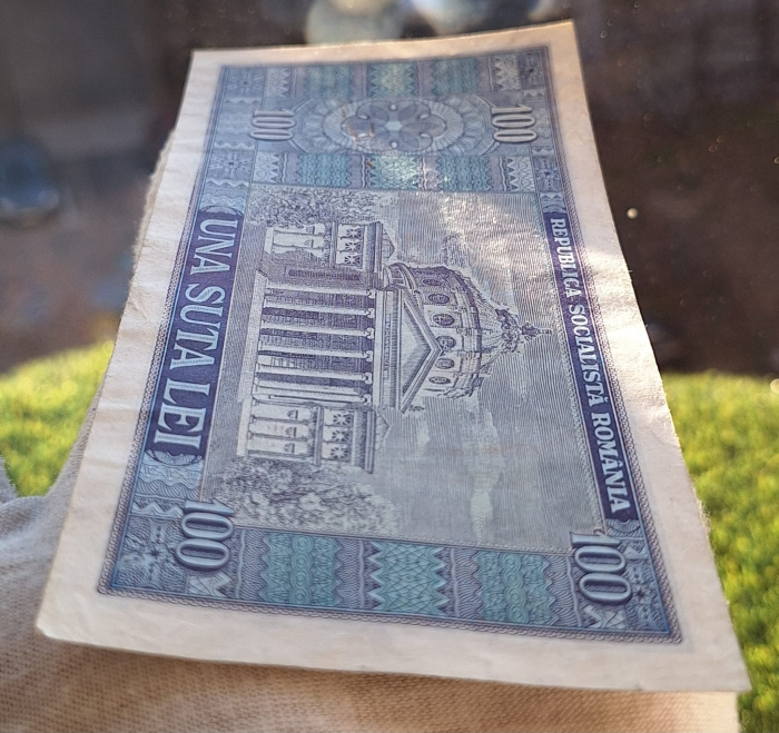 Romania 100 lei 1966, seria E.0216/514964, circulata [4]