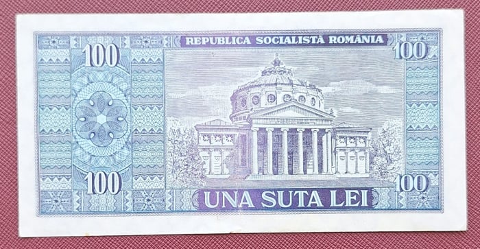 Romania 100 lei 1966, seria F.0206/490659, circulata [2]