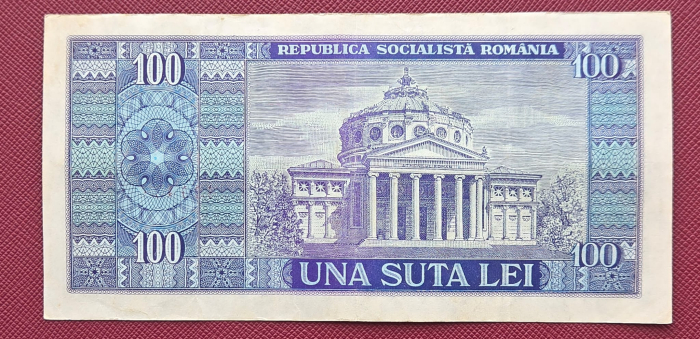 Romania 100 lei 1966, seria F.0055/639834, circulata [2]