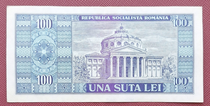 Romania 100 lei 1966, seria G.0007/742658, circulata, stare buna [2]