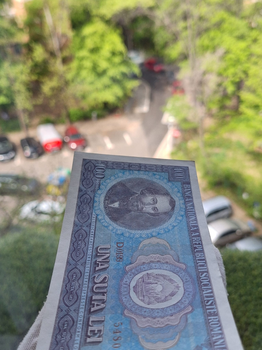 Romania 100 lei 1966, seria D.0199/548044, UNC- [5]