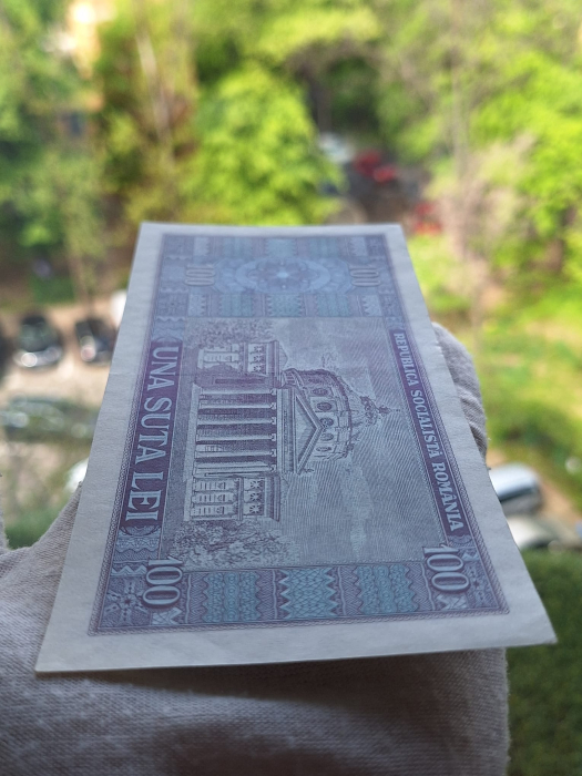 Romania 100 lei 1966, seria D.0199/548044, UNC- [4]