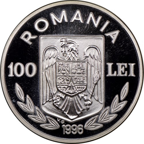 Romania, 100 lei 1996, Campionatul European, necirculata, ag [2]
