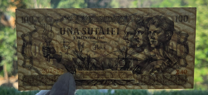 Romania 100 lei 5 decembrie 1947, stare buna [3]