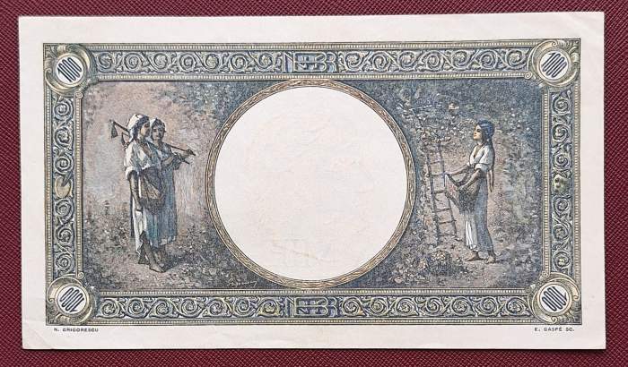 Romania, 1000 lei 1941, seria K.0083/0901/02060901, aproape necirculata [2]