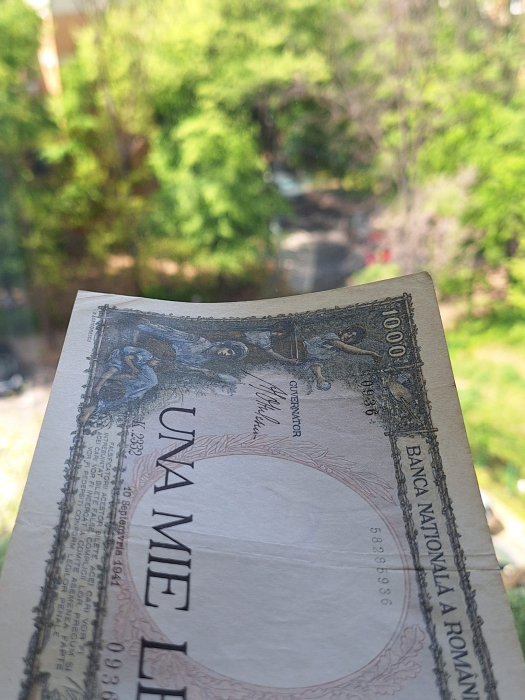 Romania, 1000 lei 1941, seria K.2332/0936/58285936, circulata [7]