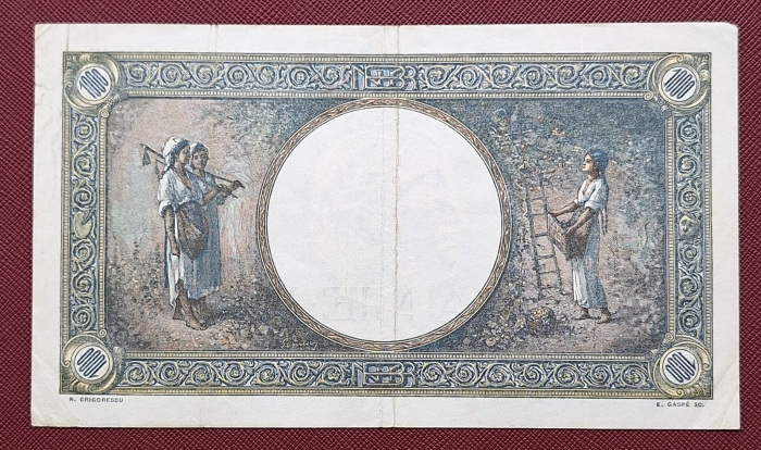 Romania, 1000 lei 1941, seria K.2332/0936/58285936, circulata [2]