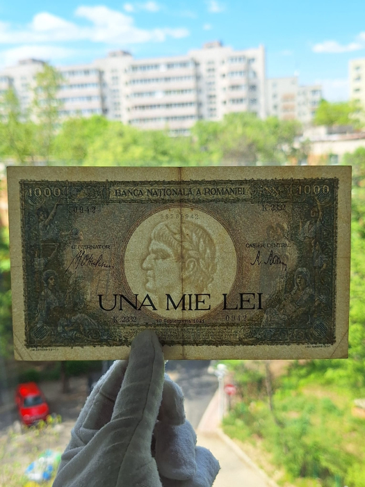 Romania, 1000 lei 1941, seria K.2332/0942/58285942, circulata [9]