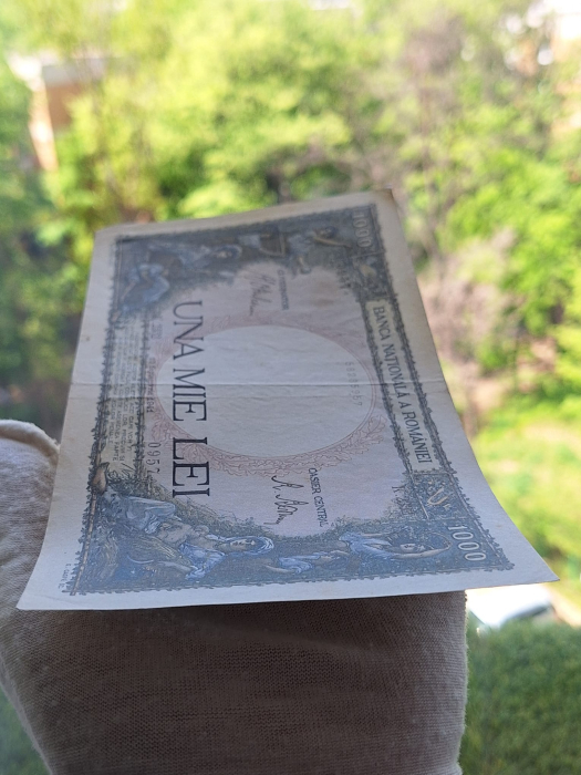 Romania, 1000 lei 1941, seria K.2332/0957/58285957, circulata [8]