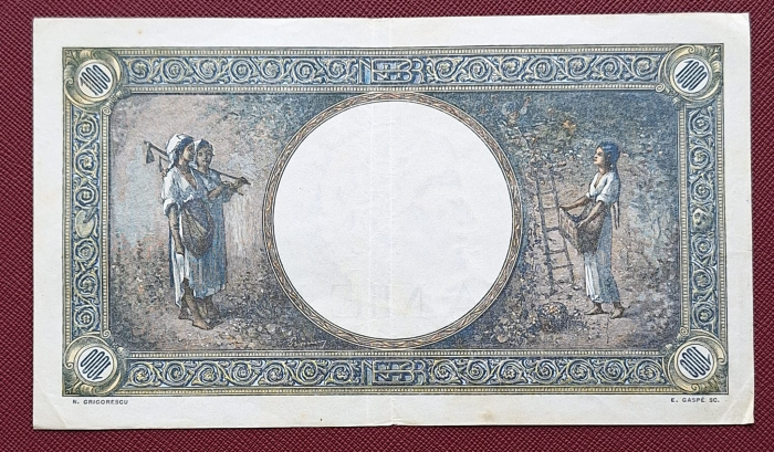 Romania, 1000 lei 1941, seria K.2332/0957/58285957, circulata [2]