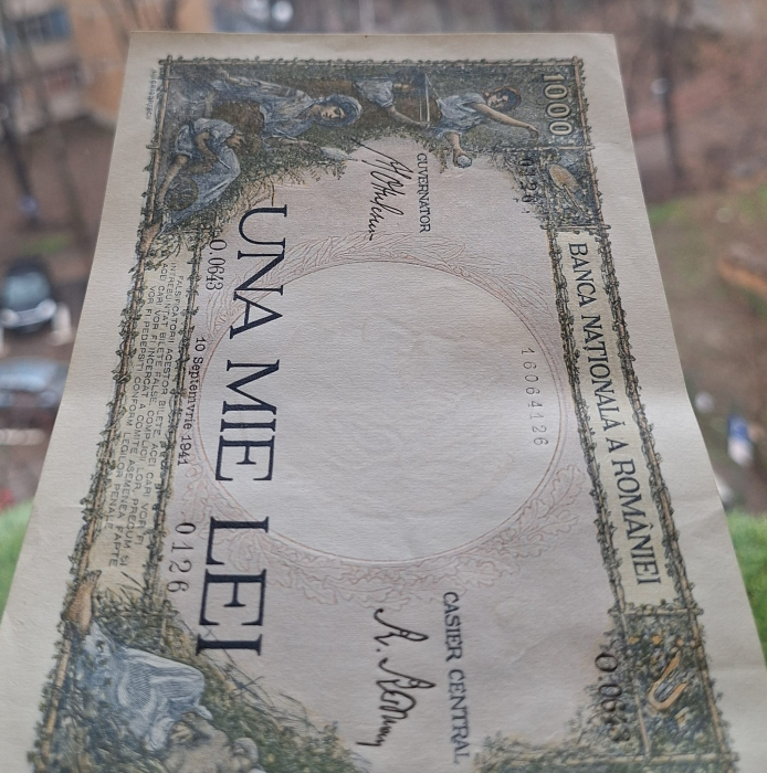 Romania, 1000 lei 1941, seria O.0643/0126/16064126, Aunc [7]