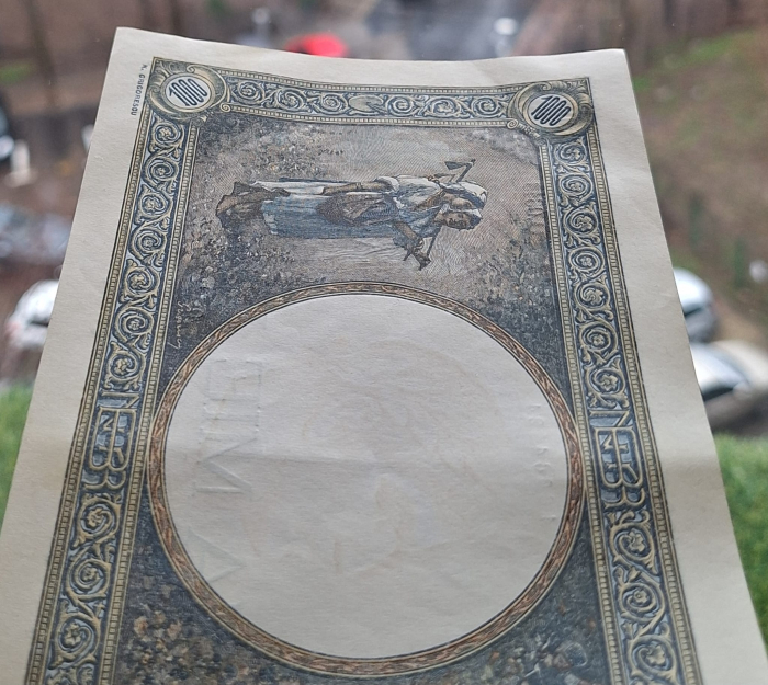 Romania, 1000 lei 1941, seria O.0643/0124/16064124, Aunc, cu mica ruptura [7]