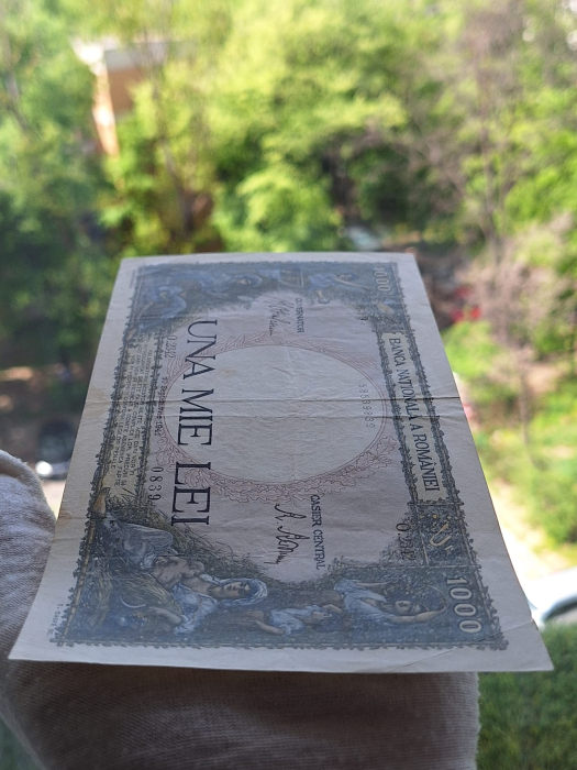 Romania, 1000 lei 1941, seria O.2342/0839/58539839, circulata [8]