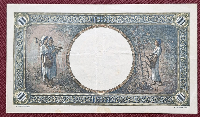 Romania, 1000 lei 1941, seria O.2342/0839/58539839, circulata [2]