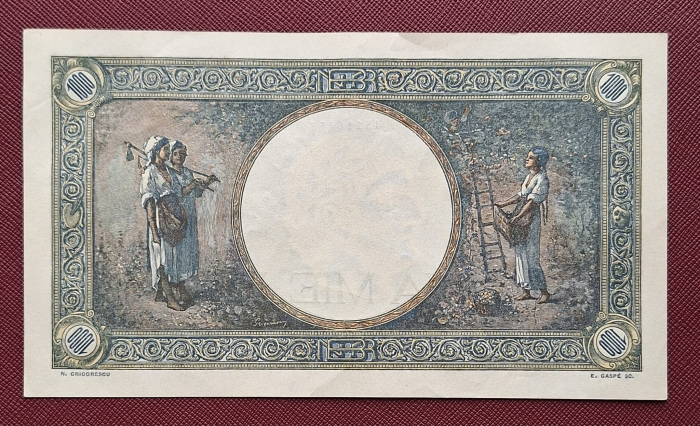 Romania, 1000 lei 1941, seria R.1805/0336/45116336, Aunc [2]