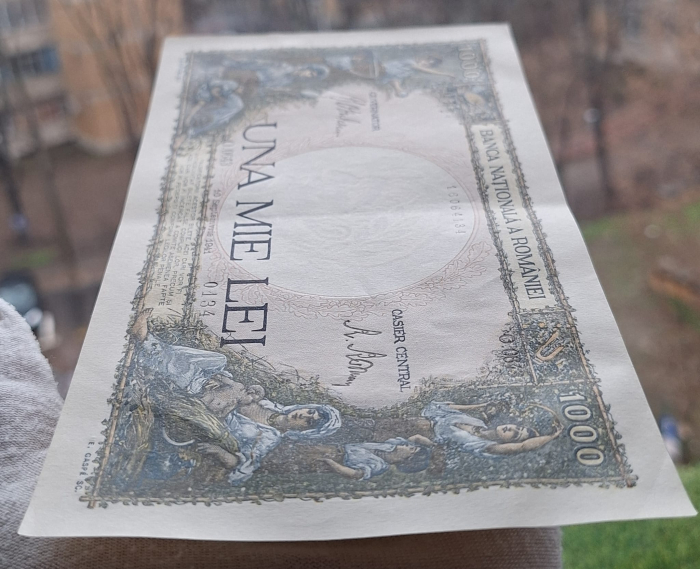 Romania, 1000 lei 1941, seria O.0643/0135/16064134, Aunc [6]