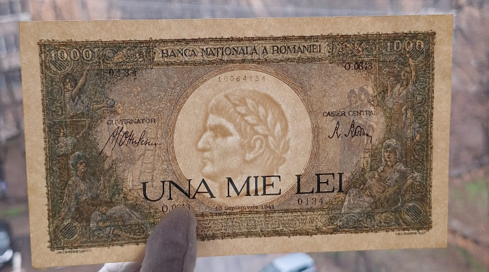 Romania, 1000 lei 1941, seria O.0643/0135/16064134, Aunc [3]