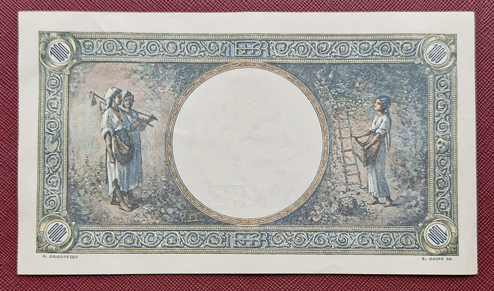 Romania, 1000 lei 1941, seria O.0643/0135/16064135, Aunc [2]