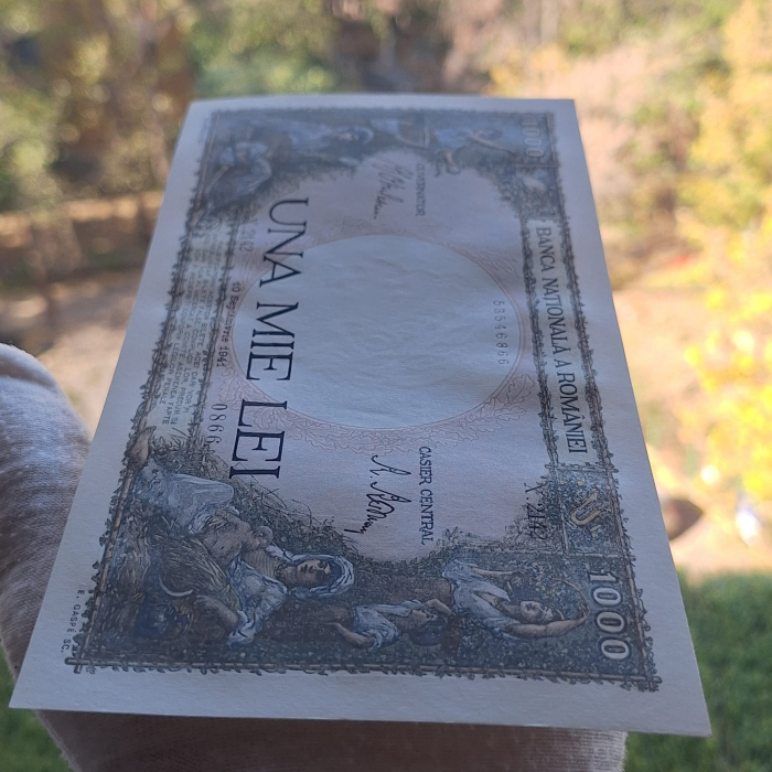 Romania, 1000 lei 1941, seria X.2142/0866/53546866, necirculata [5]