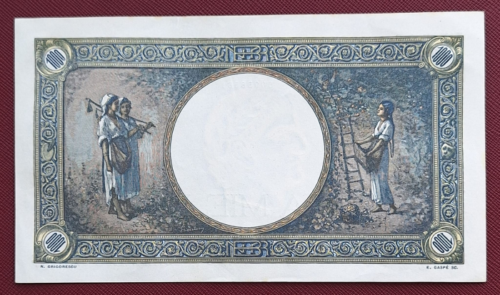 Romania, 1000 lei 1943, seria I.2439/0581/60958581, aUNC [2]
