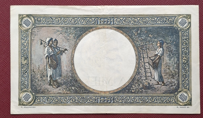 Romania, 1000 lei 1945, seria U.3687/0057/92169057, circulata [2]