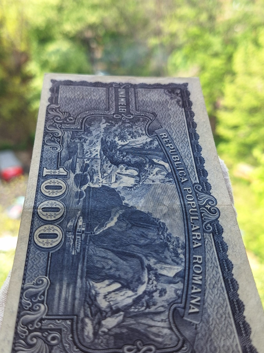 Romania, 1000 lei 1950, seria L/1 0370218, aproape necirculata [5]