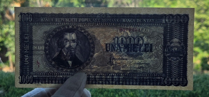 Romania, 1000 lei 1950, seria L/1 0370214, UNC- [3]