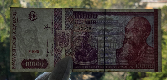 Romania, 10000 lei 1994, seria E.0025/225405, circulata [3]