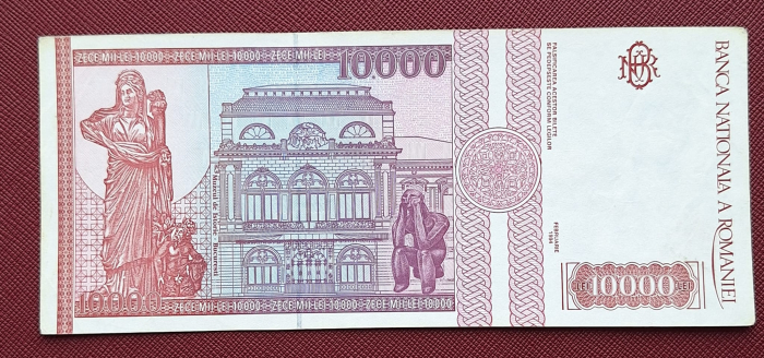 Romania, 10000 lei 1994, seria D.0009/833345, stare buna [2]