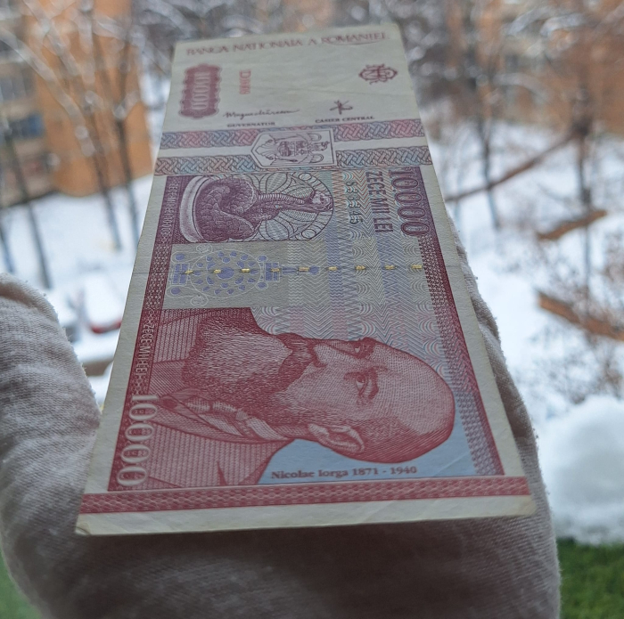 Romania, 10000 lei 1994, seria D.0009/833345, stare buna [6]