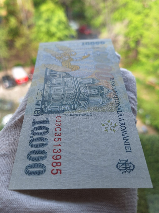 Romania, 10000 lei 1999, seria 003C3513985, necirculata [5]