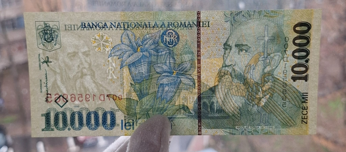 Romania, 10000 lei 1999, seria 007D1956965, UNC - [3]