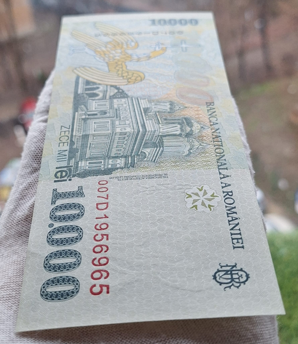 Romania, 10000 lei 1999, seria 007D1956965, UNC - [4]