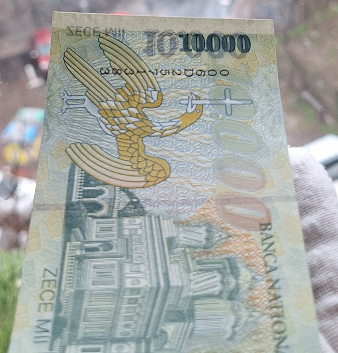 Romania, 10000 lei 1999, seria 006D2571383, UNC - [5]