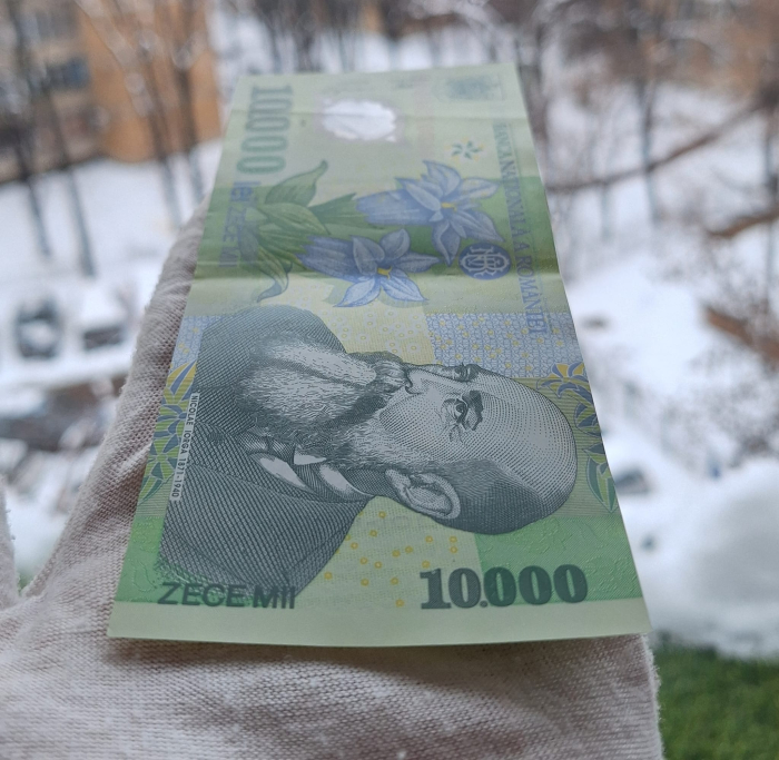 Romania, 10000 Lei 2000, semnatura Ghizari, circulata, seria 006D0754948 [3]