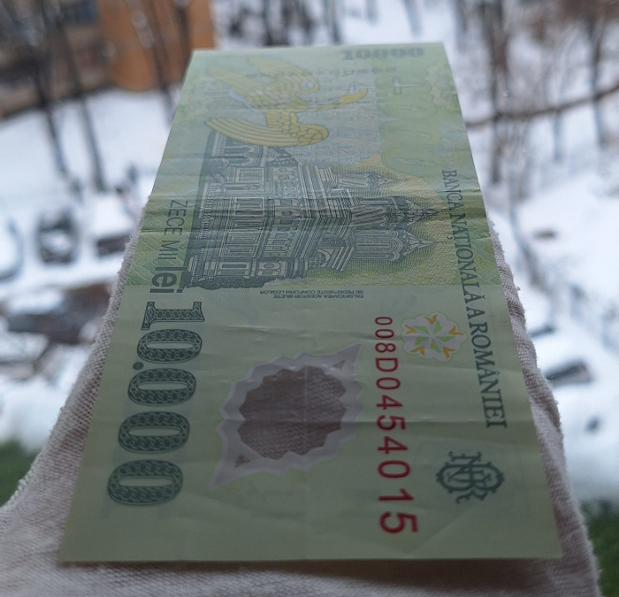 Romania, 10000 Lei 2000, semnatura Ghizari, circulata, seria 008D0454015 [4]