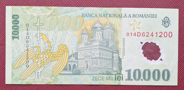 Romania, 10000 Lei 2000, semnatura Isarescu, circulata, seria 014D6241200 [2]